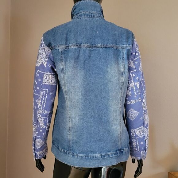Kensie Vintage Luxe Denim Jacket New Without Tags Size Small - Picture 2 of 6